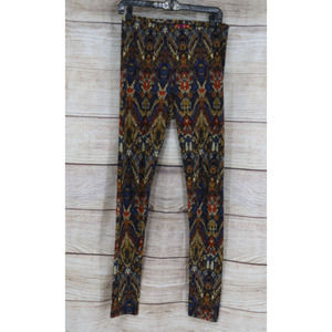 Isle by Melis Kozan Womens Soft Leggings Pants Size Medium Navy Blue Multicolor